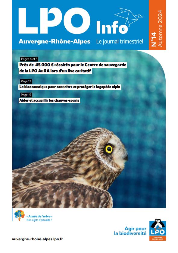 Page de garde du LPO Info n°14 de la LPO Auvergne-Rhône-Alpes